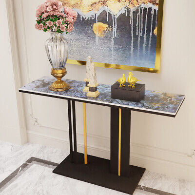 Blue Galaxy Marble Console Table