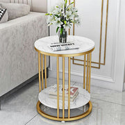 Marble-Style Side & Bedside Table