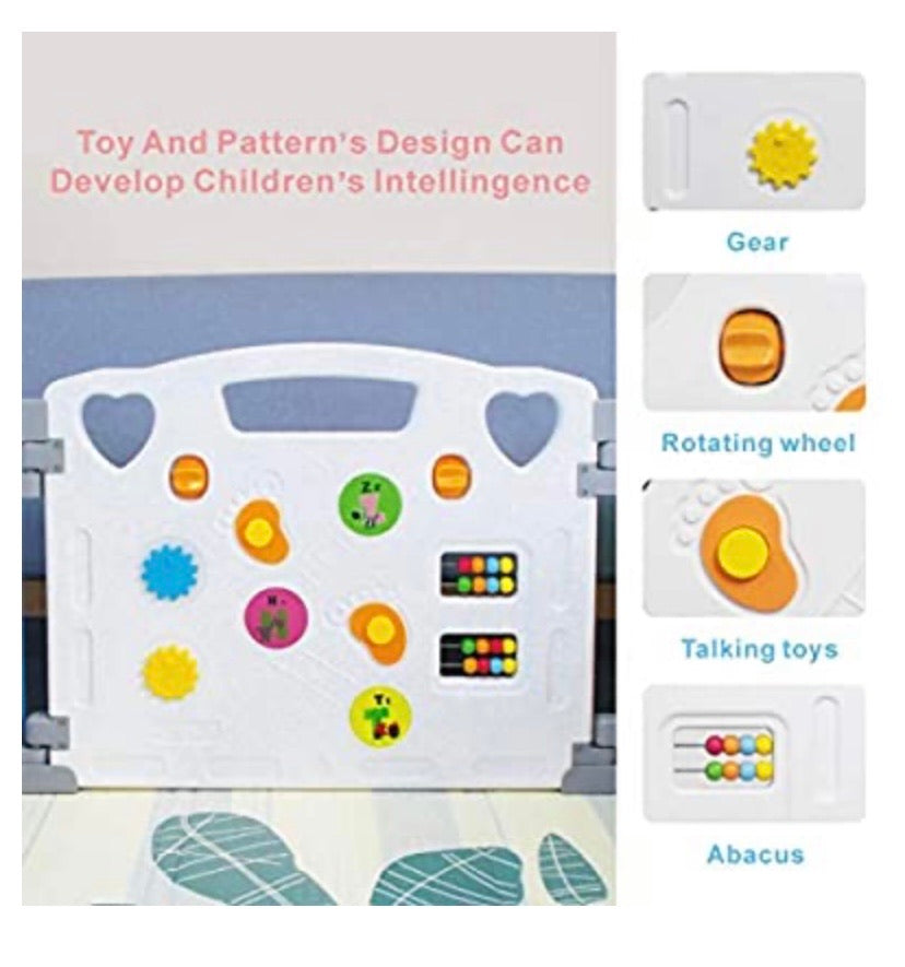 Baby Playpen Kids Activity Centre Safety Play Yard Home Indoor Outdoor New Pen (multicolour, Classic set 14 panel)