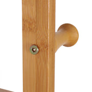 Mobile Wooden Clothes Rack with Wheels