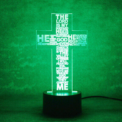 7-Colour Acrylic Crucifix LED Night Light