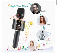 Tobeape 4-in-1 Bluetooth Karaoke Microphone with Voice Effects