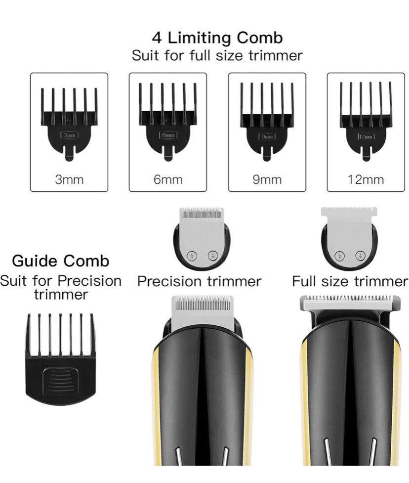 Multigroom 5 IN 1 Beard Trimmer, Hair Clipper with Li-ion Battery, Fast USB Charge, Long-Lasting Use
