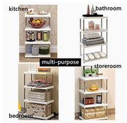 4-Tier Modular Utility Shelf for Bathroom, Kitchen & Garage