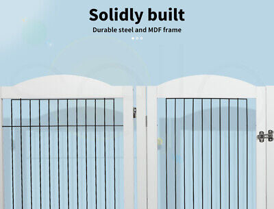 6-Panel Foldable Indoor Pet Playpen – White