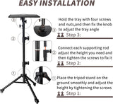 Universal Projector Stand Bracket with Wheels- - Laptop Tripod Adjustable Height 28.5 to 73 Inch with Removable Mouse Tray and Phone Holder, DJ Racks ，Outdoor Movies or Computer Desk Stand