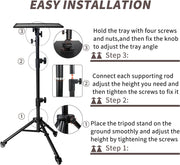 Universal Projector Stand Bracket with Wheels- - Laptop Tripod Adjustable Height 28.5 to 73 Inch with Removable Mouse Tray and Phone Holder, DJ Racks ，Outdoor Movies or Computer Desk Stand