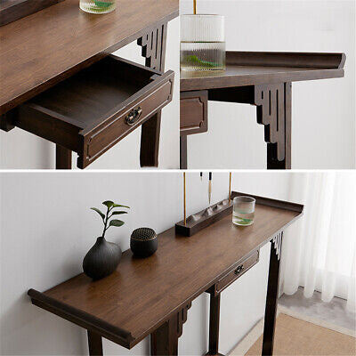 Vintage Wooden Console Table with Drawer