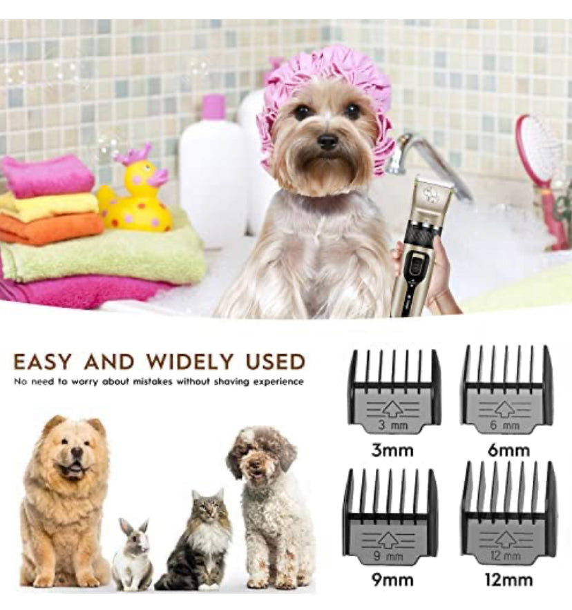 Dog Clipper Grooming Kit, 13IN1 Pet Hair Scissors, Pet Trimmer for Cat, Rechargeable Low Noise 