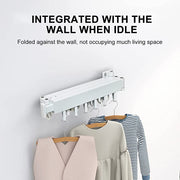 120 cm Tri-Fold Wall-Mounted Clothes-Drying Rack