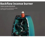 Blue Mountain Waterfall Backflow Incense Burner with 10 Cones