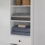 White Tall Cabinet with Shelves Bathroom Cabinet Tall Cupboard