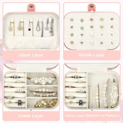 TERSELY Portable Jewellery Organiser – White or Pink