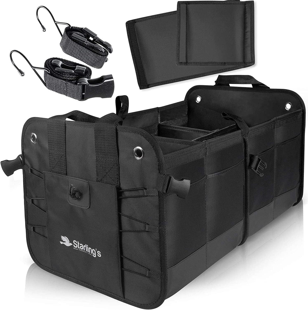 Car Trunk Organizer - Durable Storage SUV Cargo Organizer Adjustable, Blue