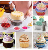 Piping Nozzles Silicone Piping Bag Set, 50pcs Cake Decorating Tool, 48 Stainless Steel Piping Nozzles Kits with 1 Reusable Piping Bag, 1 Coupler for DIY Cake Decorating