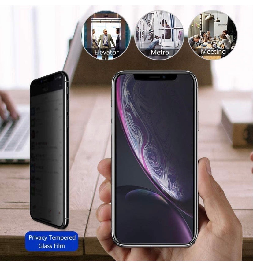 Privacy Tempered-Glass Screen Protectors for iPhone 11/XR – 2 Pack