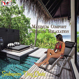 Kingsize Outdoor folding reclining garden bench chair sun lounger deck recliner