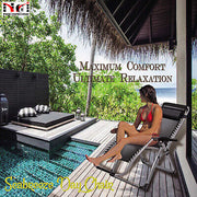 Kingsize Outdoor folding reclining garden bench chair sun lounger deck recliner