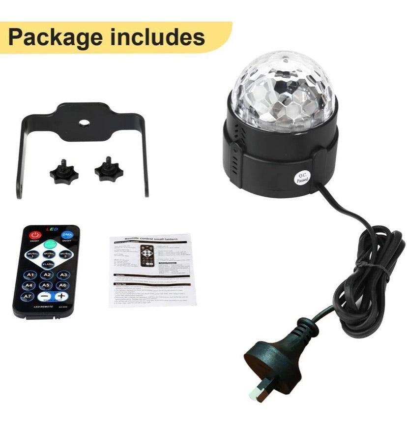 Disco Ball Party Lights iThird Sound Activated 7 Modes DJ Lighting Stage Lighting RGB LED Strobe Lamp with IR Remote AU Plug for Party Birthday Bar Karaoke Christmas Wedding Show Club Pub House