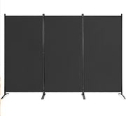 3-Panel Wood & Steel Folding Privacy Screen – 4 Colours