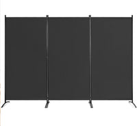 3-Panel Wood & Steel Folding Privacy Screen – 4 Colours