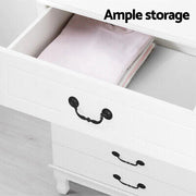 KUBI White Lowboy Chest of Drawers