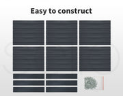Hexagonal Coated-Steel Raised Garden Bed – 130 × 130 × 46 cm