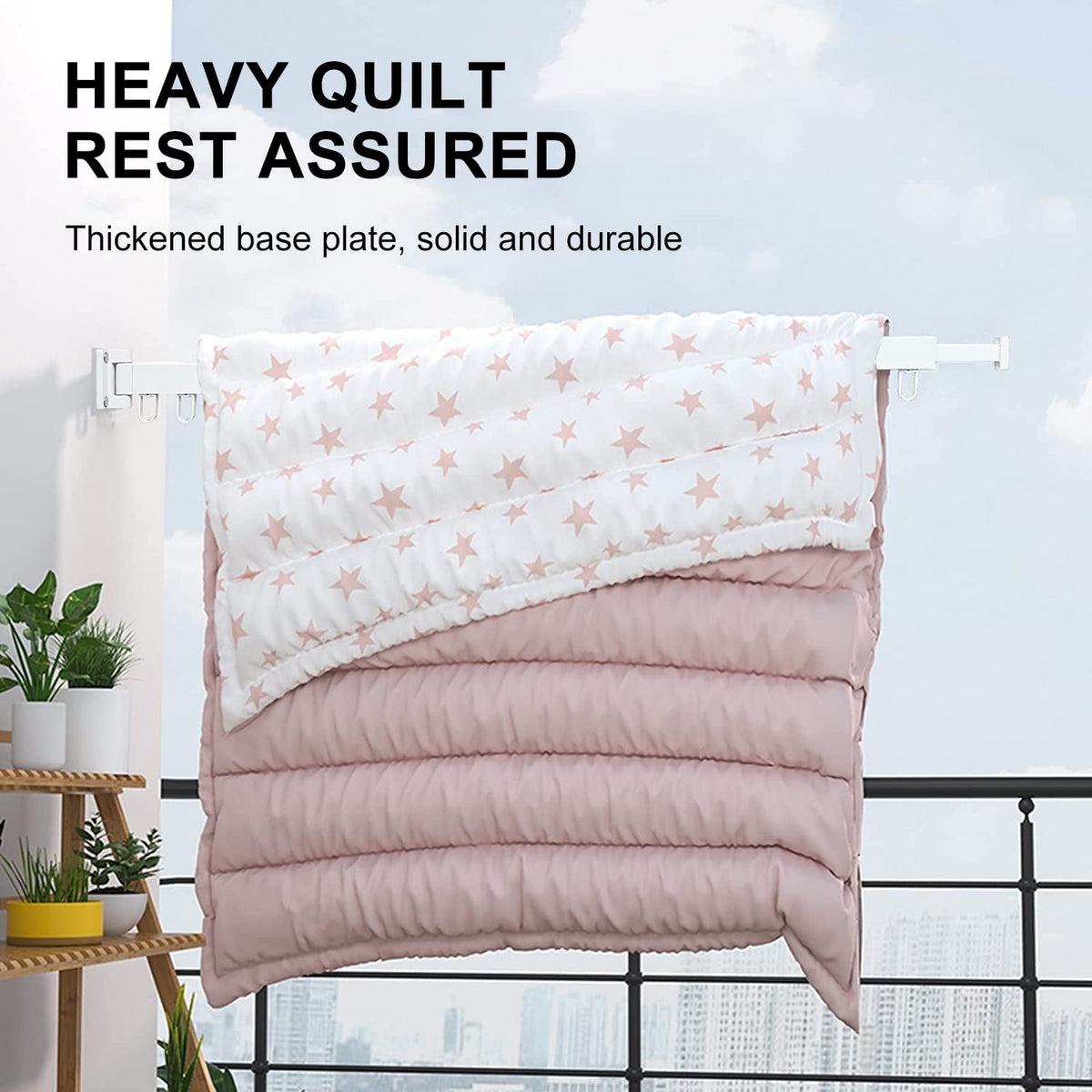 120 cm Tri-Fold Wall-Mounted Clothes-Drying Rack