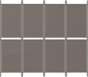 4-Panel Anthracite Fabric Folding Room Divider