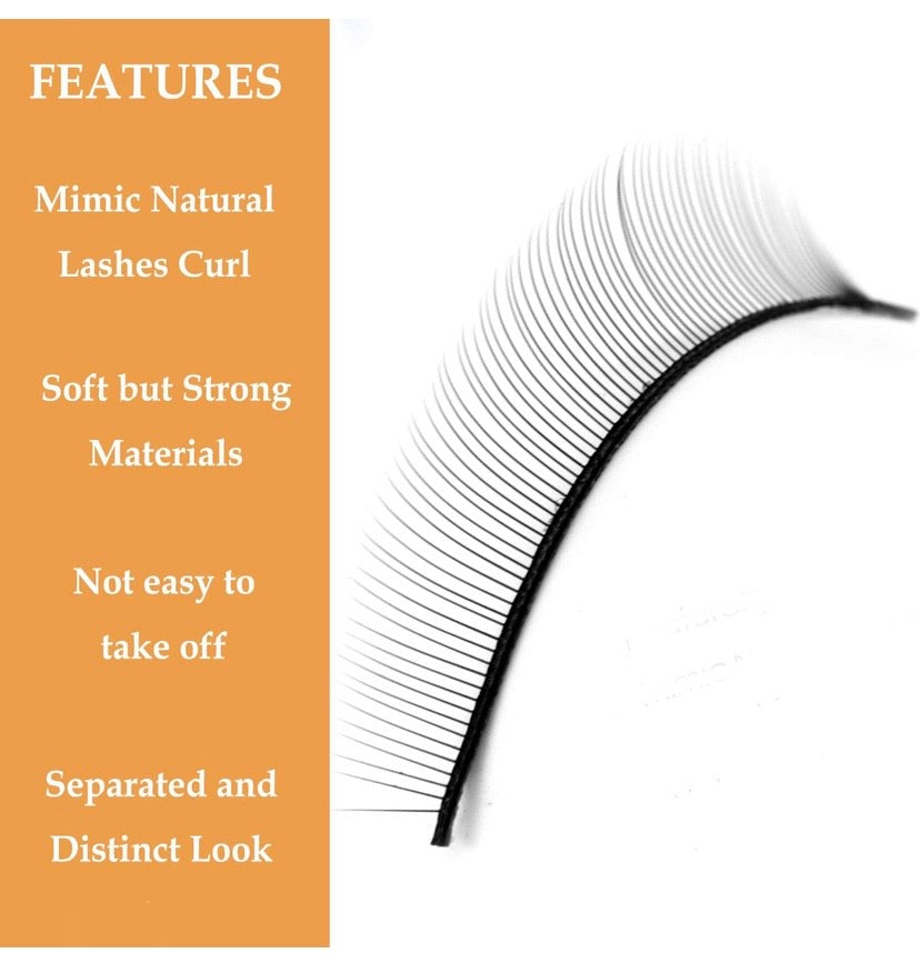 Self-Adhesive Practice Lash Strips – 20 Pairs