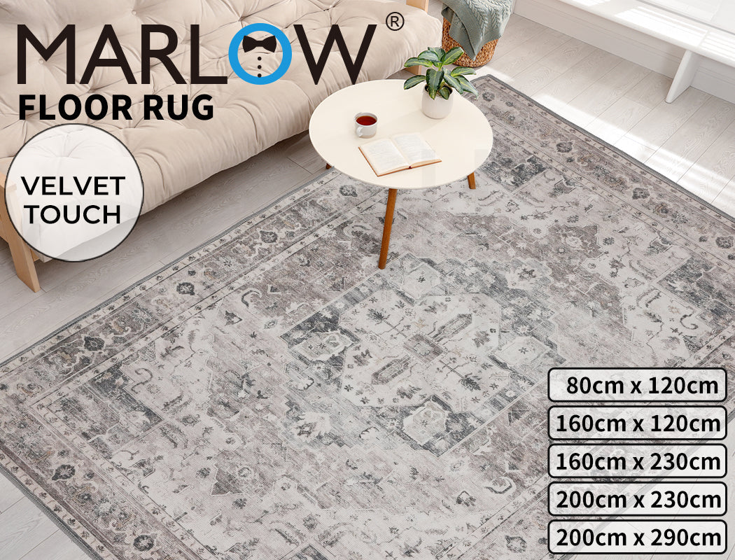 Marlow Floor Rug Non Slip Large Area Carpet Rugs Mat Bedroom Living Room Soft