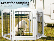 6-Panel Foldable Indoor Pet Playpen – White