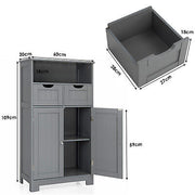 Freestanding Bathroom Storage Cabinet with Adjustable Drawers