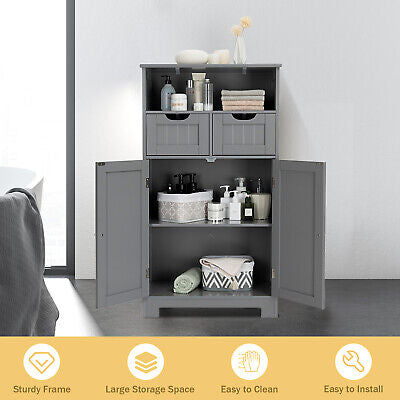 Freestanding Bathroom Storage Cabinet with Adjustable Drawers