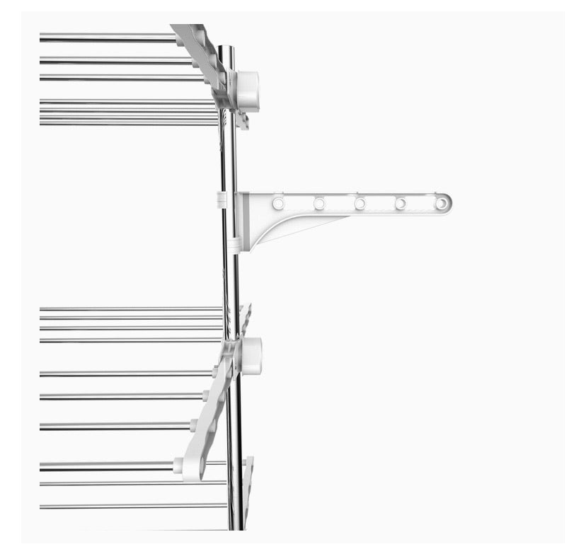 4-Tier Stainless-Steel Clothes Airer with Wings & Castors