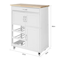 Kitchen Island with Wine Racks