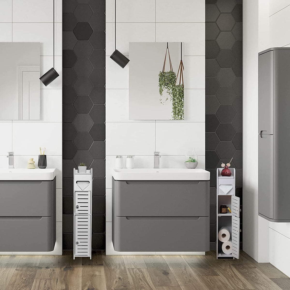 80 cm Slim Toilet-Roll Storage Stand
