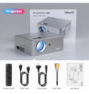 Mini Projector Portable Video Projector Home Cinema Projector 5500 Lumens Support 1080P Video 200 Inch Projection Size Compatible with HDMI / USB / VGA / SD / AV / Smartphone / Laptop /TV Box