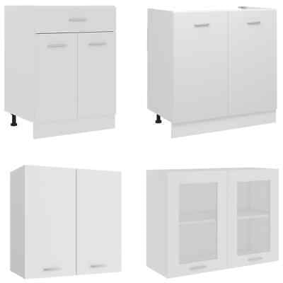 4-Piece White Kitchen Cabinet Set – Wall, Drawer & Sink Units