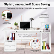 Modern Work Desk with Storage – 117 × 92 cm