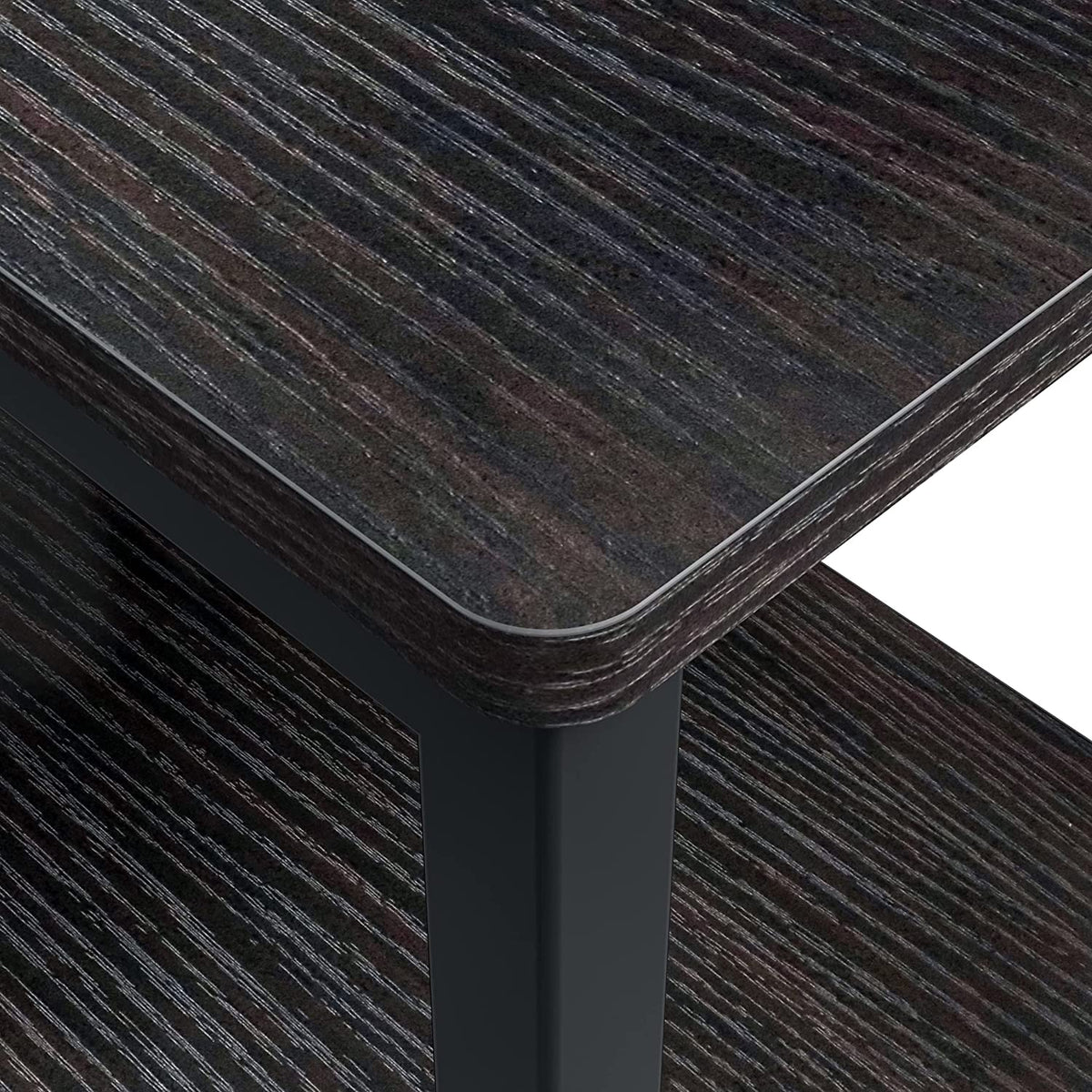 Computer Desk with Writing Storage-Shelf for Home-Office，Modern Simple Style Corner Laptop Table Desk for Writing Studying Working Gaming Space Saving 100x50x74.5cm,Brown