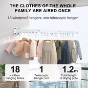 120 cm Tri-Fold Wall-Mounted Clothes-Drying Rack
