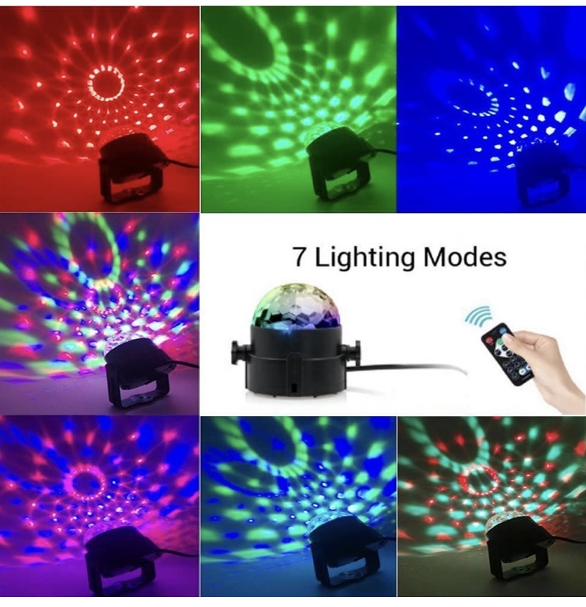 Disco Ball Party Lights iThird Sound Activated 7 Modes DJ Lighting Stage Lighting RGB LED Strobe Lamp with IR Remote AU Plug for Party Birthday Bar Karaoke Christmas Wedding Show Club Pub House