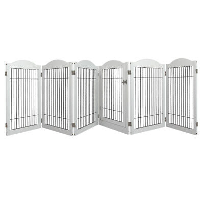 6-Panel Foldable Indoor Pet Playpen – White