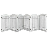 6 Panels Pet Dog Playpen Puppy Exercise Cage Enclosure Fence Indoor White