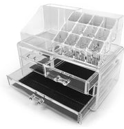 2-Piece Clear Acrylic Makeup & Jewellery Organiser