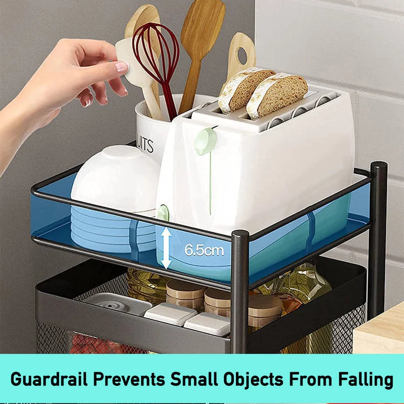 4-Tier Rotating Kitchen Storage Trolley