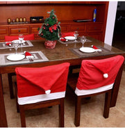 4-Pack Santa Hat Christmas Dining Chair Covers