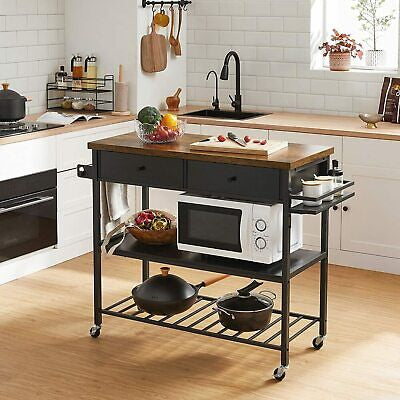 3-Tier Kitchen Storage Trolley with Drawers