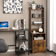 Nightstand Bedside End Side Table Bookshelf w/ Charging Station